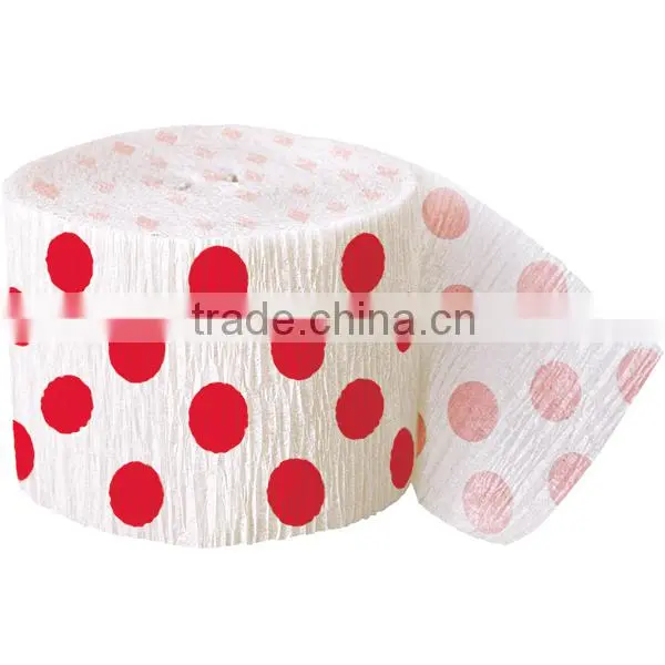 Polka Dot Crepe Paper Streamer SD056