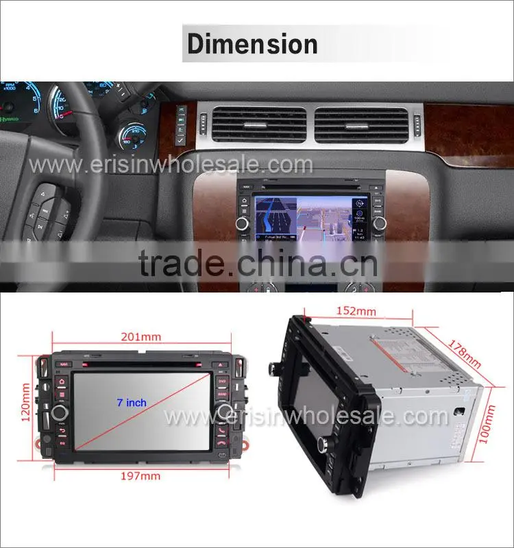 Erisin ES2012C 7" GMC Chevrolet Car Radio 2 Din Android Car GPS