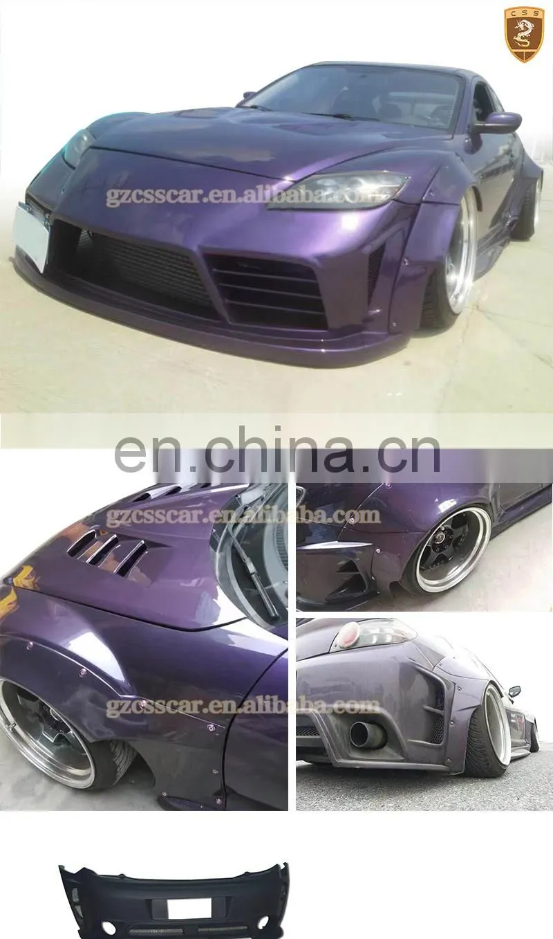 Good quality wide body kit parts for mazda RX8 front bumper rear bumper spoiler