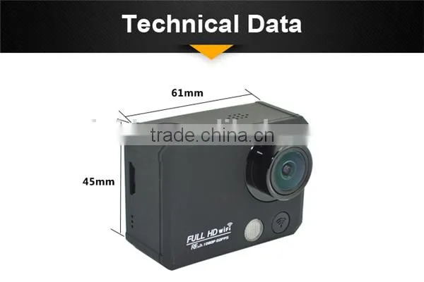 2.0inch 50M Waterproof RF Remote 2K WIFI Action Camera With 1920x1440@30FPS 1920x1080@60FPS 1280x720@120FPS