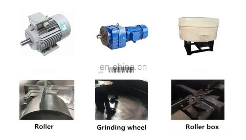 Factory price charcoal briquette powder wheel roller grinding mixer