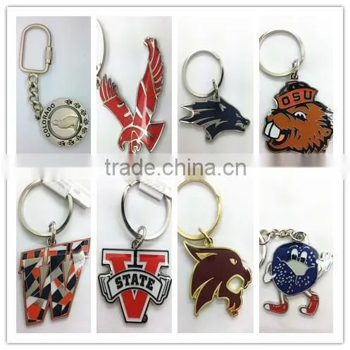 Cyclones chicken circular gold plating soft enamel metal key chain