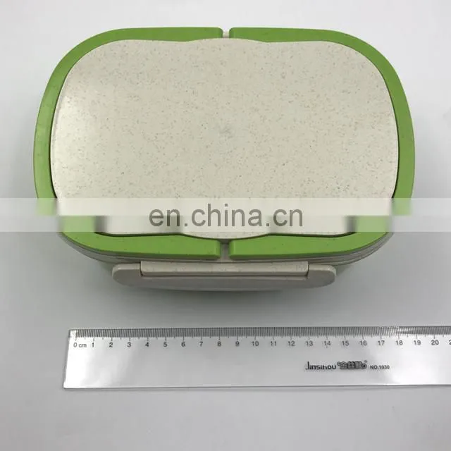 Promotional Wholesale Bamboo Straw Fiber Wheat Warm Stack Customize Lunch Bento Box