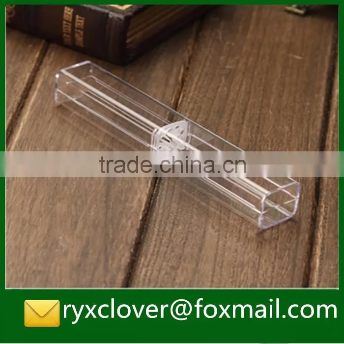 Transparent small hard eco-friendly plastic gift boxes for pen