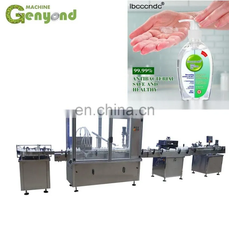 automatic 75% medical alcohol ethanol filling machine bottling machine production line
