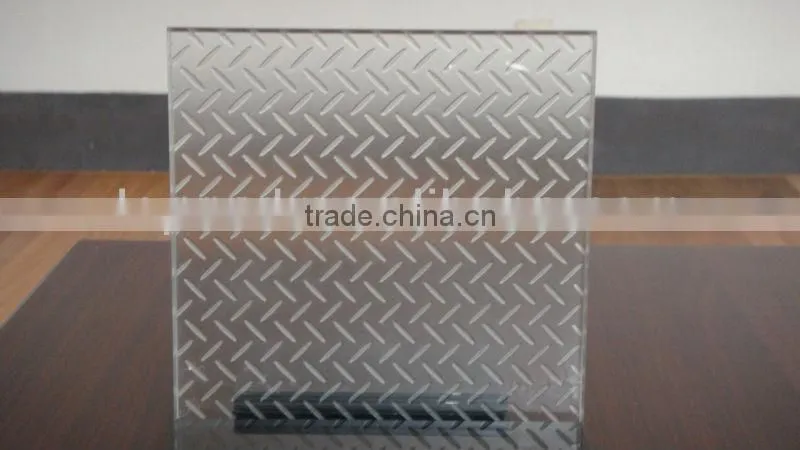 anti slip laminated glass flooring/anti-skid glass for stair