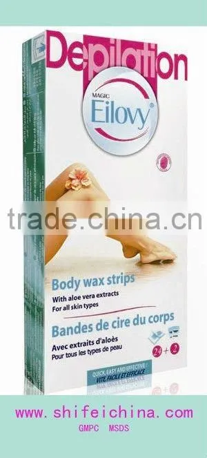 Eilovy 20strips and 2 oil cleansing wipes hair removal cold waxing strips