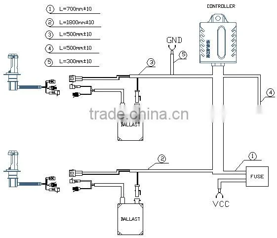 Extremely Brightness H4 pulse telescopic Hi/Lo Bi-xenon bulbs with digital ballast golf 4 xenon headlight