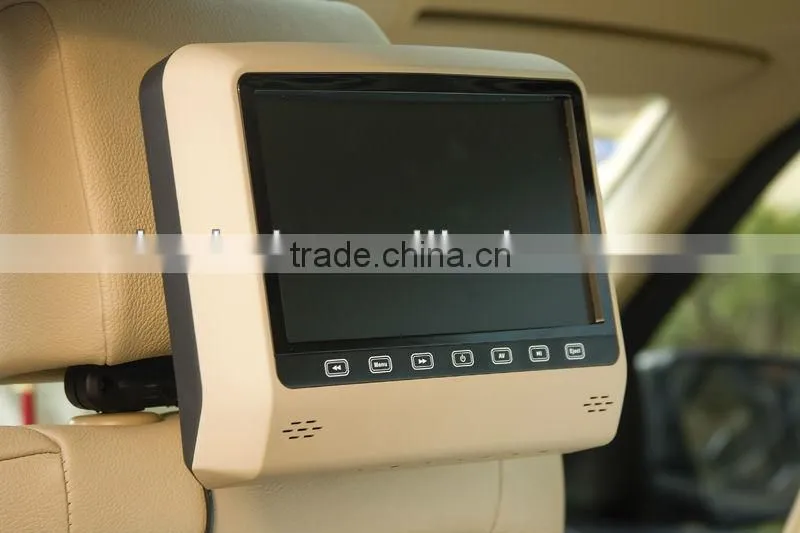 9" digital headrest DVD player without pillow
