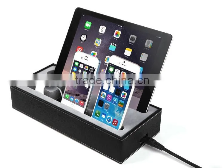 New coming creative Multi-function leather charge stand for apple watch
