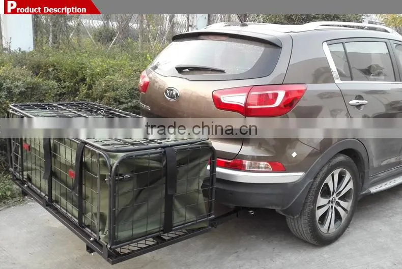 special design 4x4 off road accessories hitch mounted trailer carrier with car trunk organizer bag