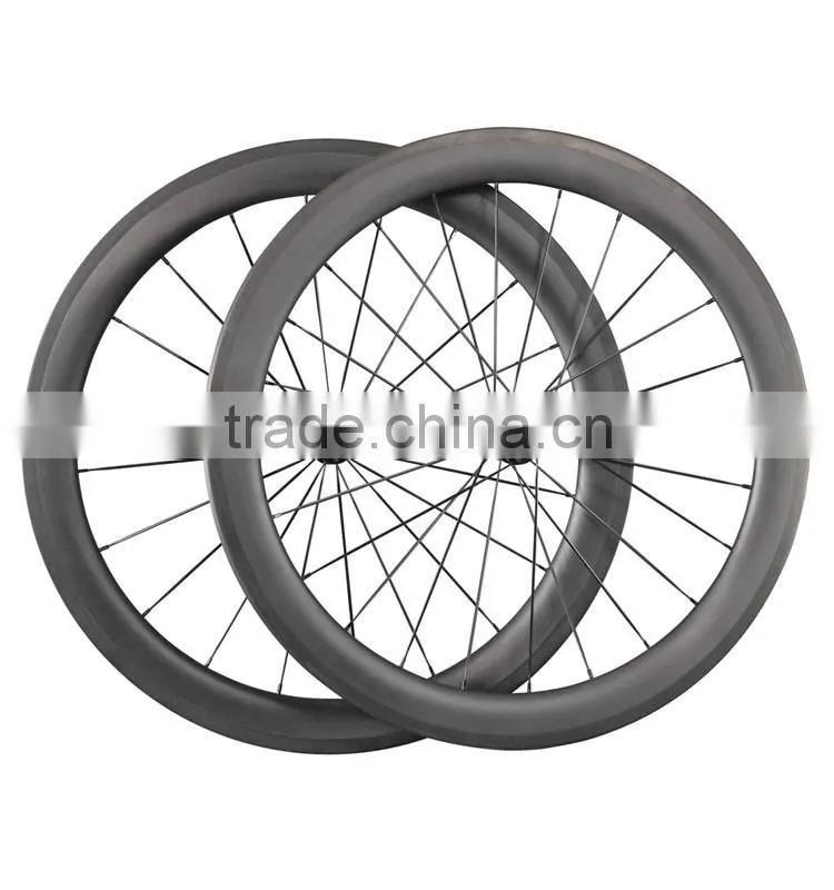 2016 On promotion carbon road bicycle tubular rims 56mm UD matt road bike wheels