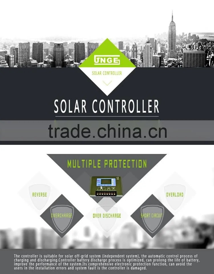 12v/24v auto 30a lcd solar controller pwm off grid controller
