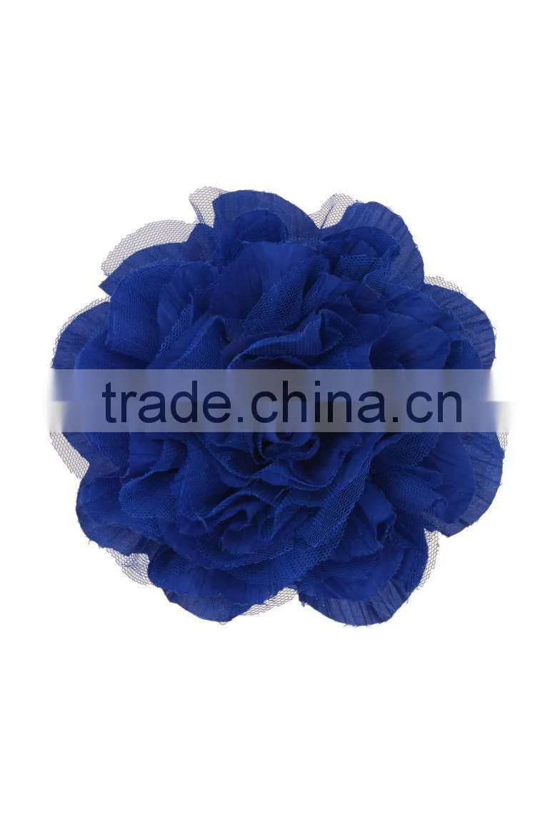 Crinkled Fabric Flower Fascinator Hair Clip/Barrettes