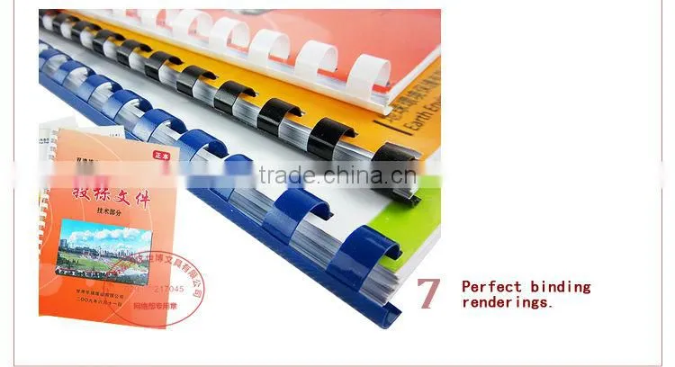Plastic comb ring binder machine