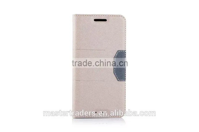 Frosted Auto Pull Flip Wallet PU Leather Case For HTC M9 MT-3024