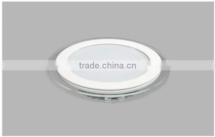 Round Glass LED Panel Light 6w 12w 18w SMD5730 LED Round Kitchen Lamp LED Ceiling Light