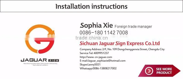 Manufacturer Supply Jaguar Custom Sign 3d Chrome letters & Numbers