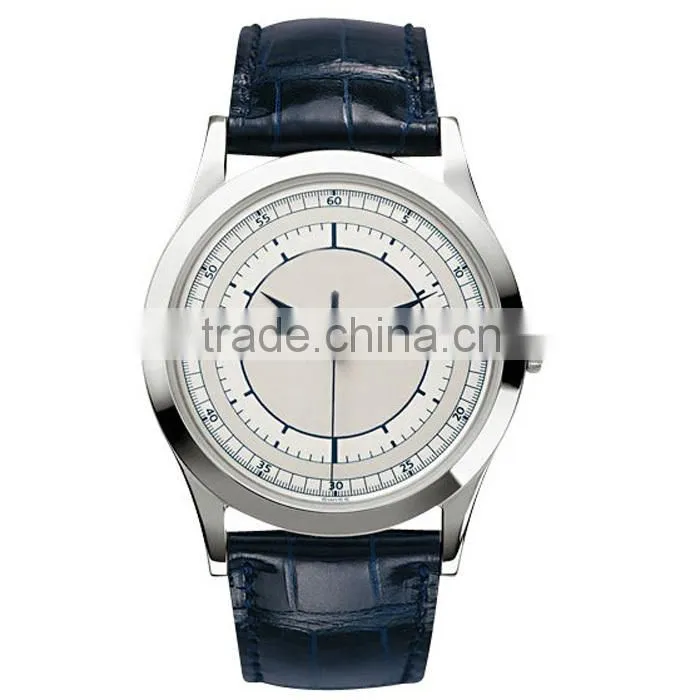 20156 stainless steel luxury genuine leather band wholesale watch for mens