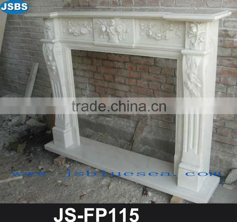Marble fireplace with angel statue