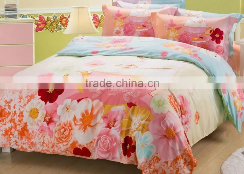 Lastest new design flower set 3d bedsheets