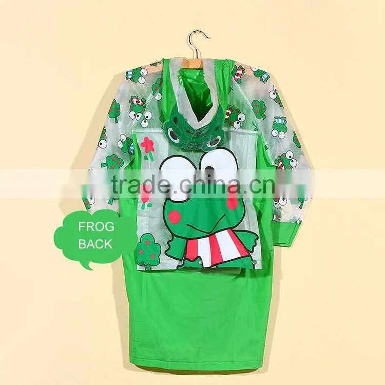 Manufacturers selling cartoon children raincoat with a thick poncho bag