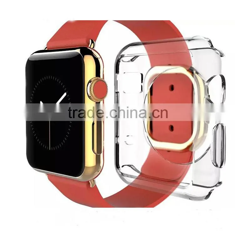 2015 New Hot Selling Ultra Thin Full Protect TPU Case For Apple Watch, soft rubber tpu case for iwatch