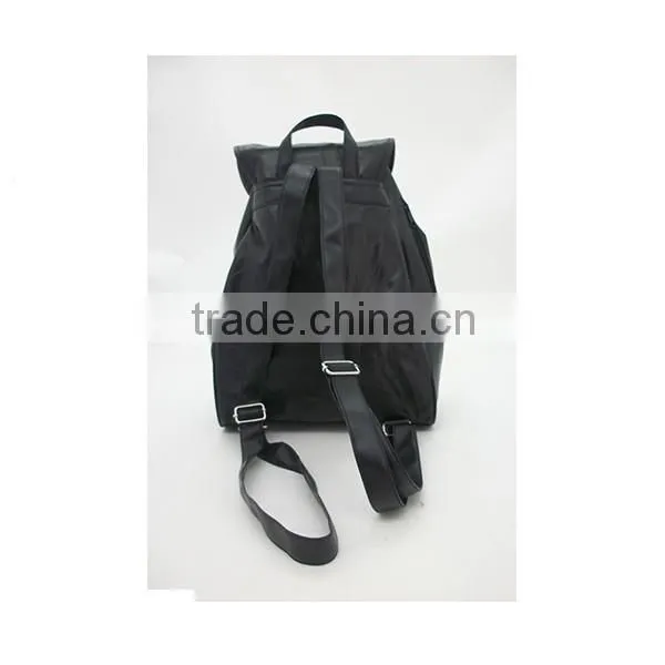 Pu lambskin cheap plain backpack for girl, leather backpack cheap