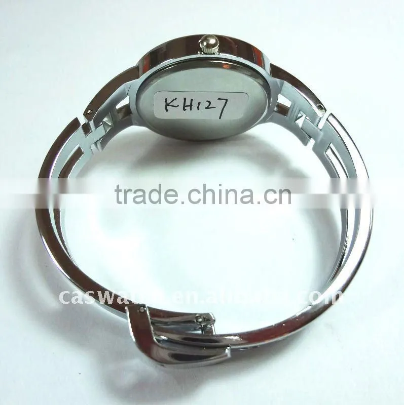 alloy floral bangle watch ladies