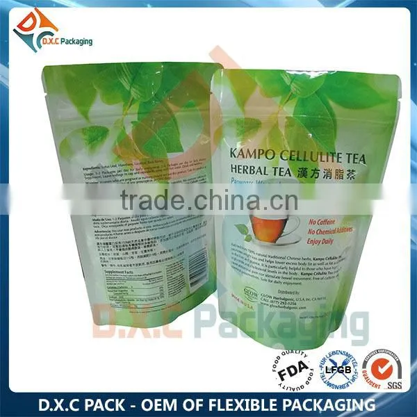 Plastic Food Packaging Zipper Stand Up Pouch Bag For Snack