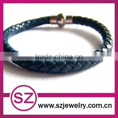 pub0036 new fashion leather wrap magnetic clasp bracelet