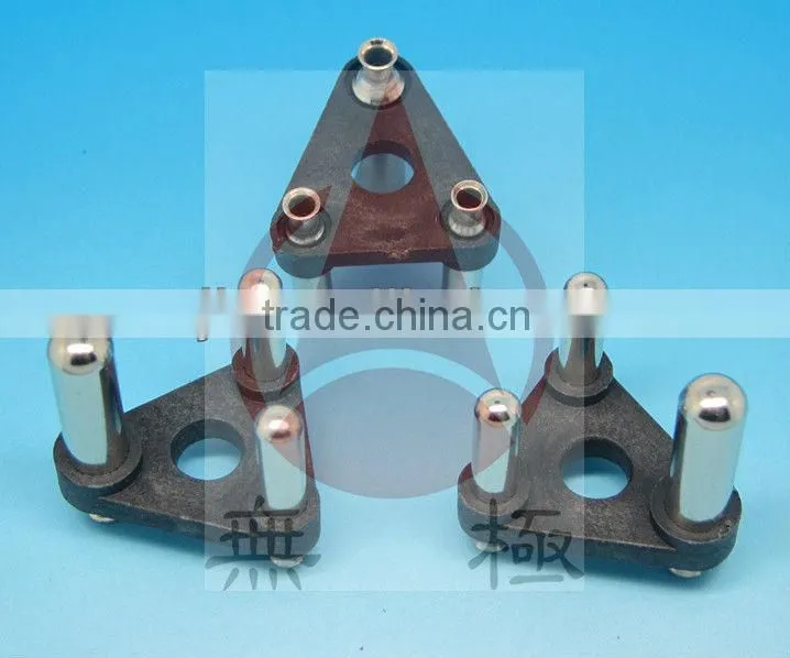 2013 Nickel Plated Small South Africa AC Plug Insert withstand 5~6A & 250V brass ac power cord 3pin plug insert pin free sample
