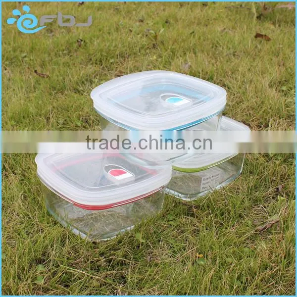 Microwave-Safe Square Glass Airtight Pyrex Food Container