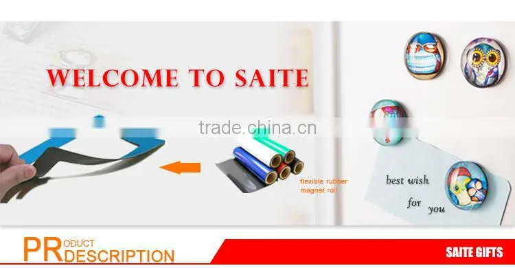 Isotropic flexible rubber fridge magnet material