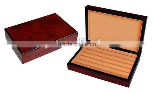 High gloss mahogany Wooden cufflink packaging box