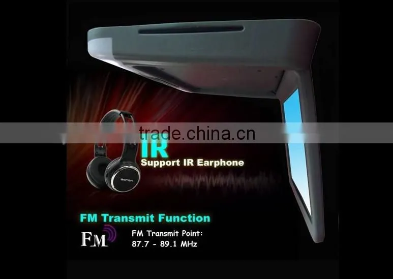 14 inch automobile flip down dvd player with hitachi lens