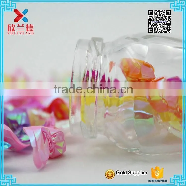 HOT mini small and large airtight fancy storage clear glass candy jar