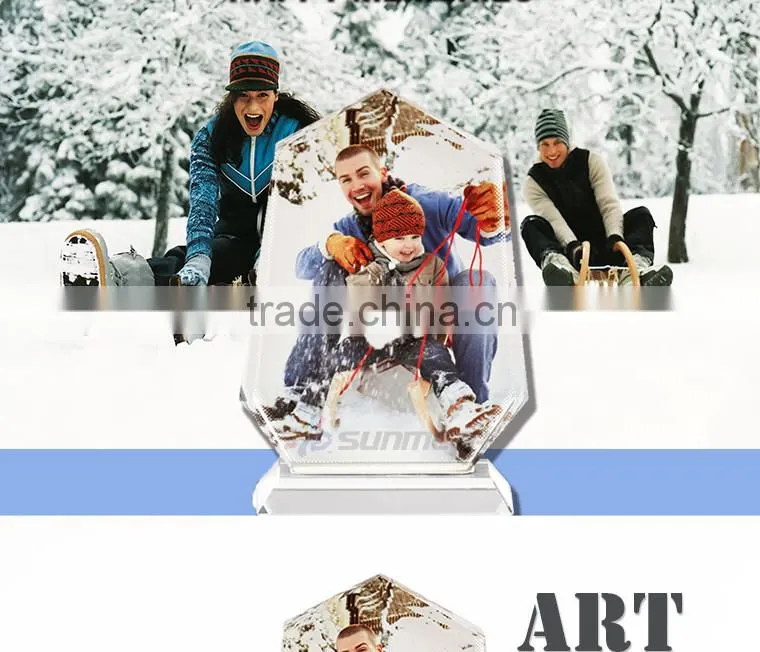 Sunmeta factory sublimation cystal trophy for 3D vaccum machine BXP-01