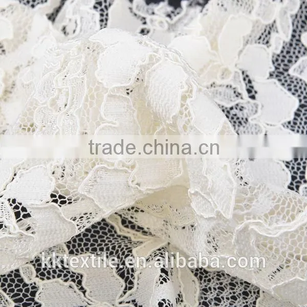 New arrival 50%Nylon 50%Cotton purple lace for making wedding dress Bilateral lace