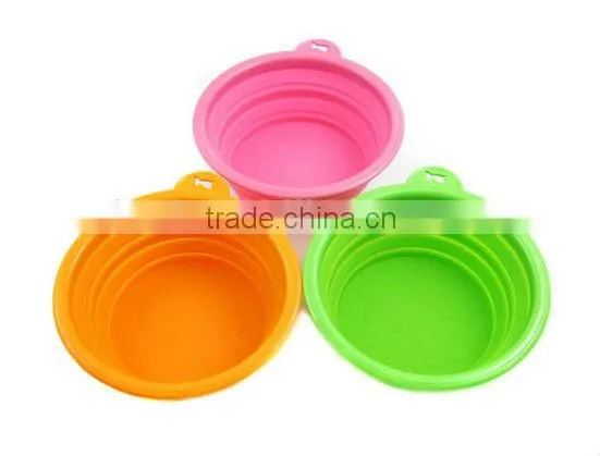 Foldable Silicone Pet Travel Bowl with Lid