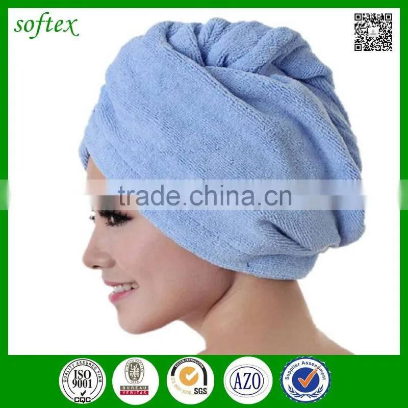 China wholesale cheap Super Absorbent microfiber custom turbie twist hair towel