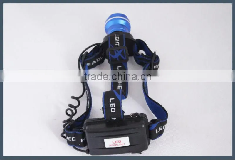 high power rechargeable zoom function LED headlight aluminum headlamp