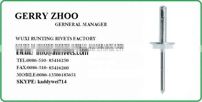 FACTORY ALUMINUM EXPLODING TRIBULB BLIND RIVETS