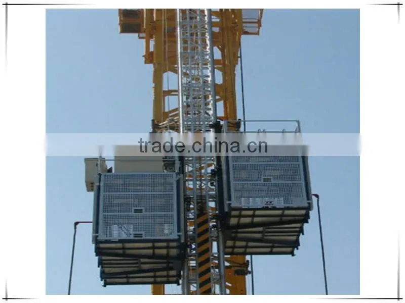 CE approved electric construction wire rope hoist