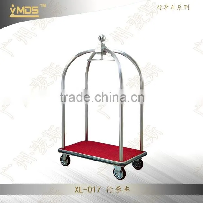 XL-007 Five Stars Stainless Steel Bellman Luggage Cart/Trolley