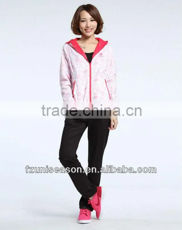 Fashion womens reversible windbreaker