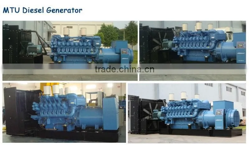 Silent containerized or open type 16V2000G65 1000KVA MTU generator with good price