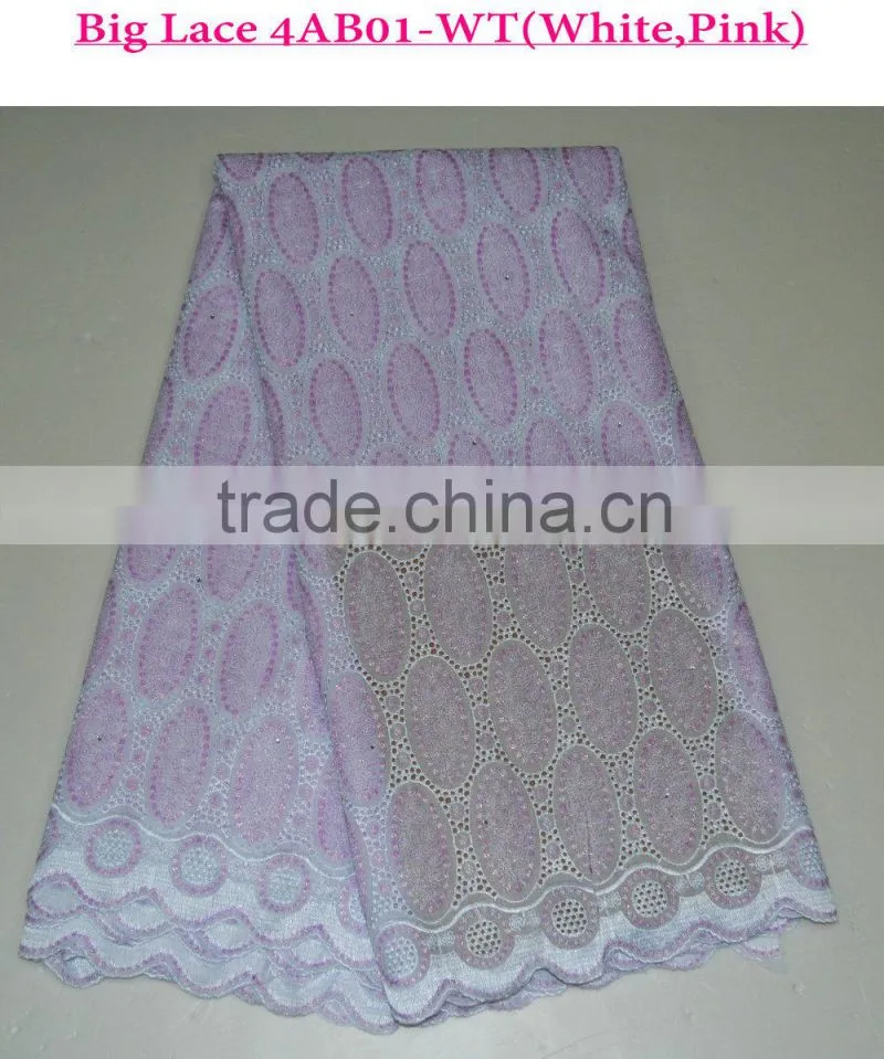 Beautiful party dress custom embroidery fabric combed cotton fabric designer dress