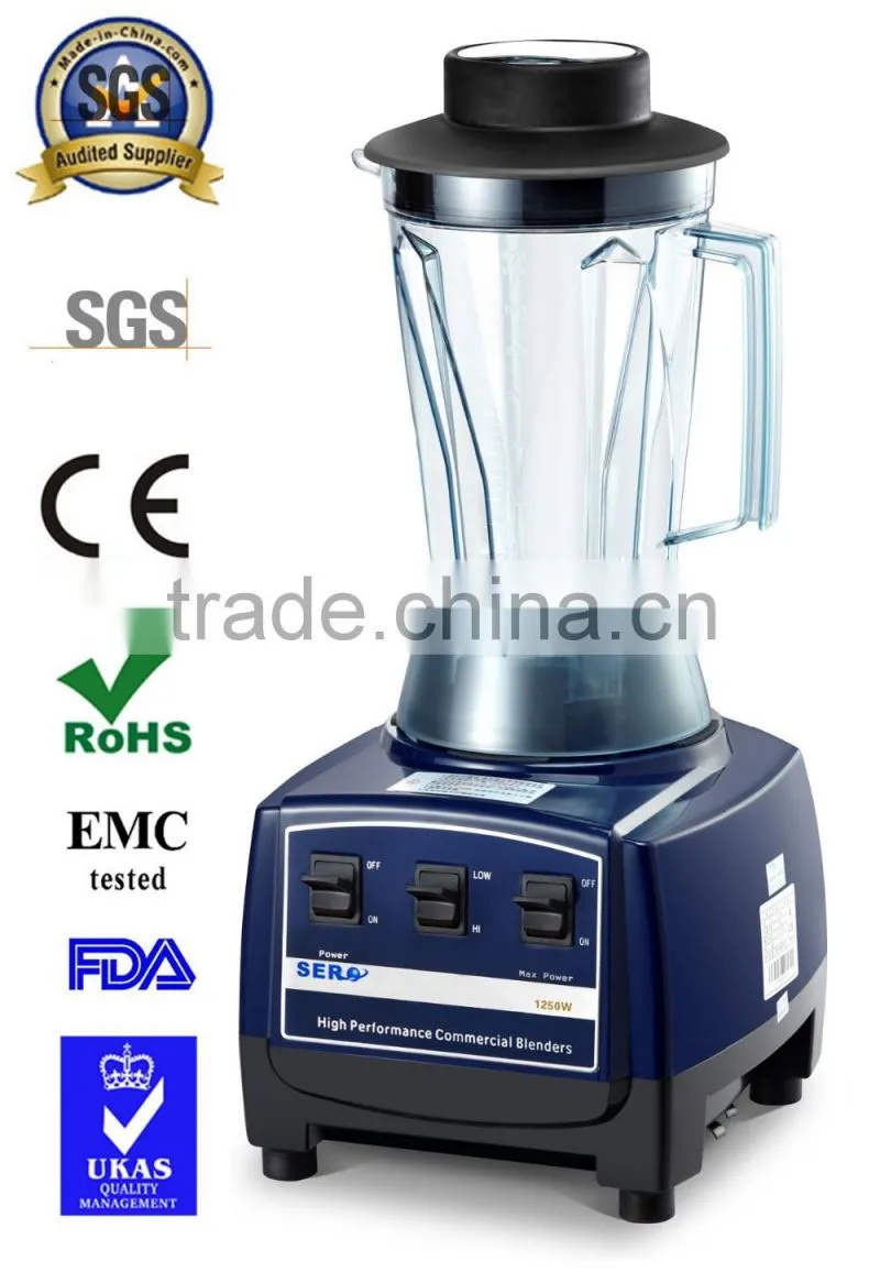 Heavy duty 1.85L kitchen commercial juice blender/ fruit smoothie ice blender