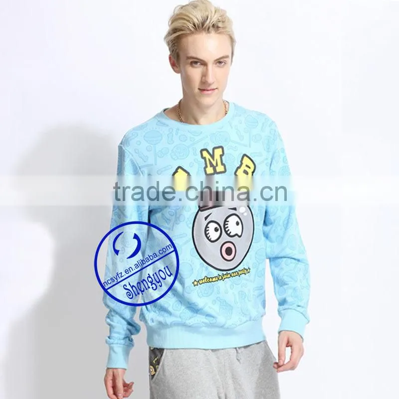Custom 100% Polyester Men Pullover Hoodie Sweatshirts